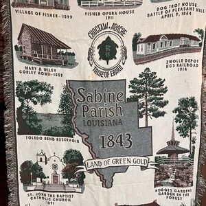 Sabine Parish Louisiana Throw Blanket